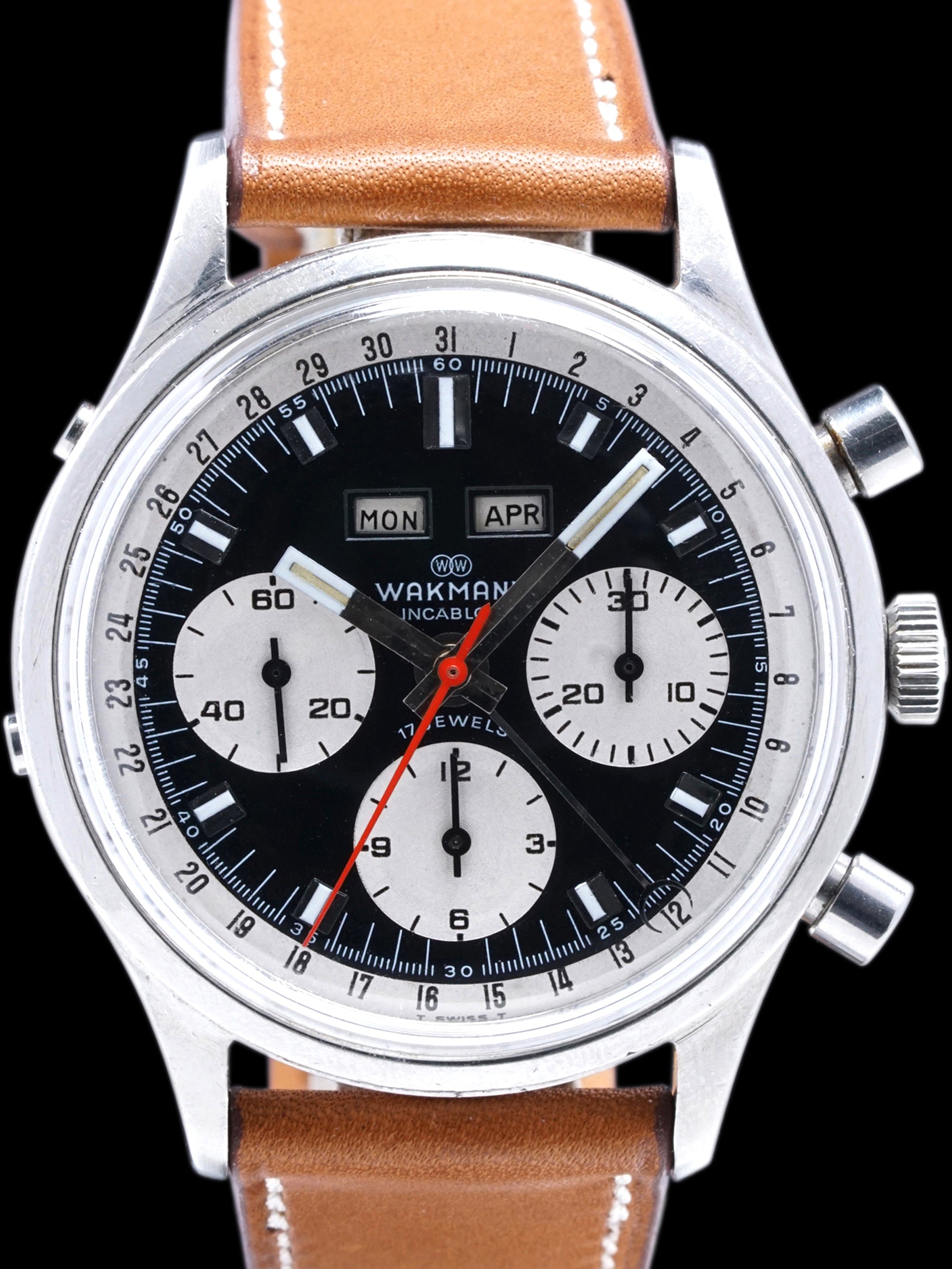 1970s Wakmann Triple Calendar Chronograph "Jumbo"