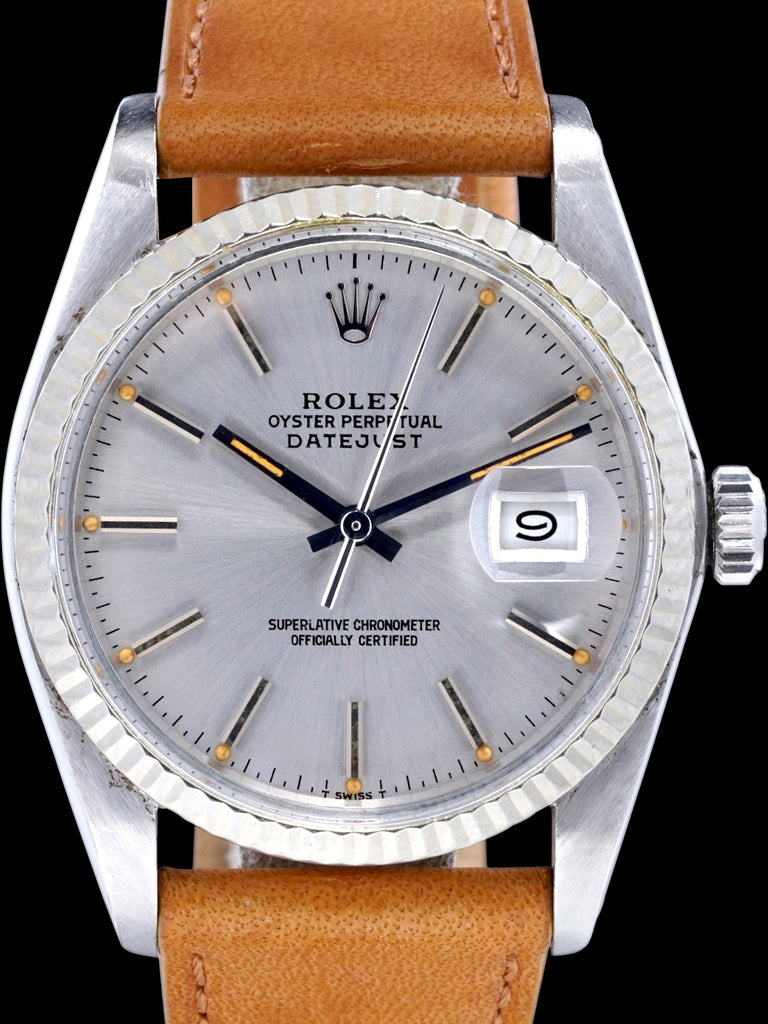 *Unpolished* 1983 Rolex Datejust (Ref. 16014) Silver Dial "Pumpkin"