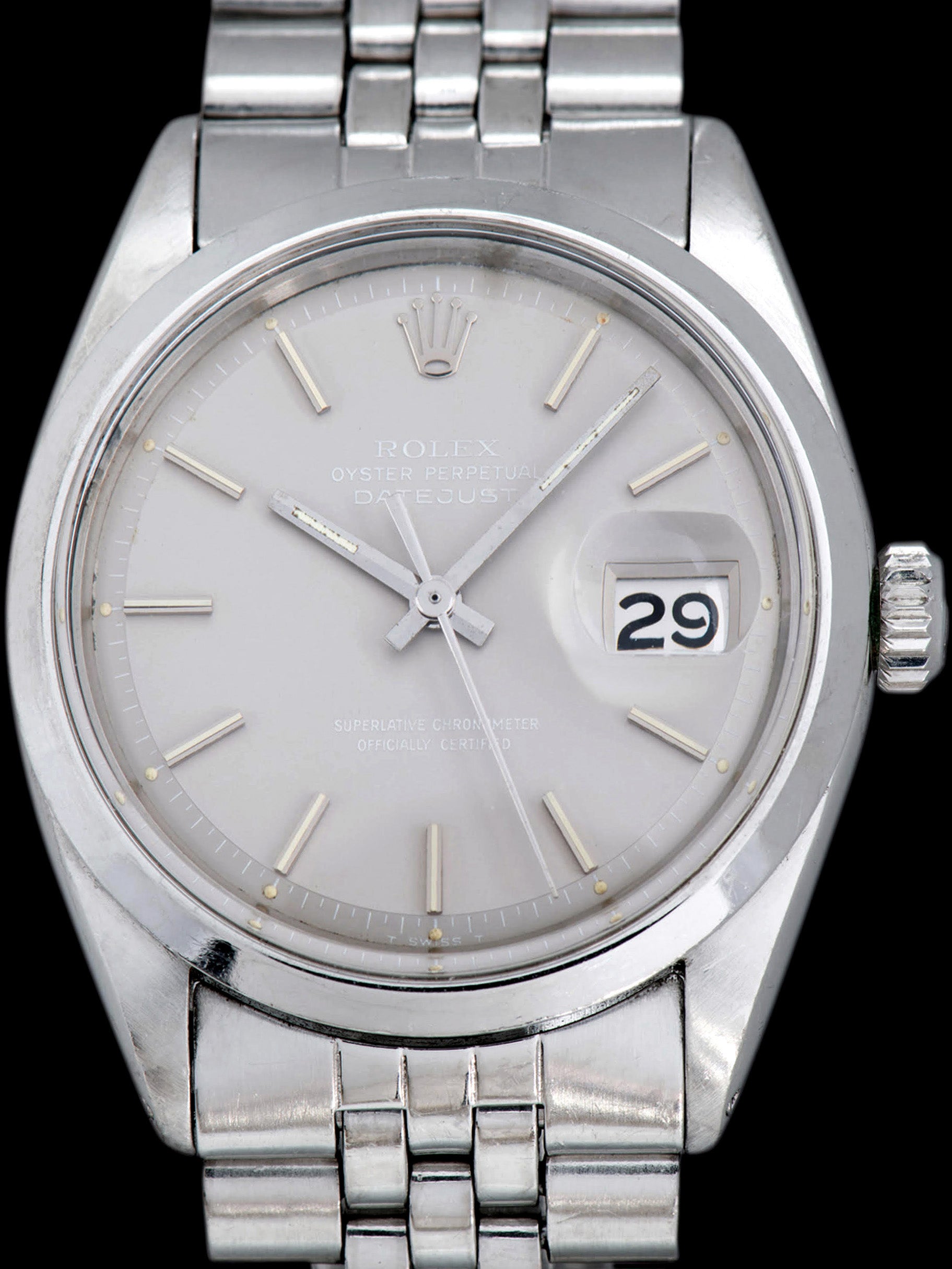 1971 Rolex Datejust (Ref. 1600) Grey "Ghost" Dial W/ Guarantee Paper
