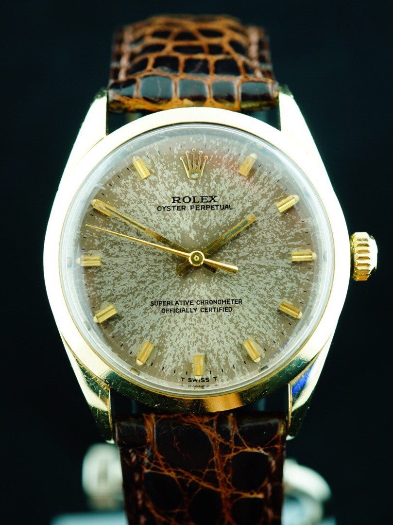 1967 Rolex Oyster Perpetual (Ref. 1024) Gold Cap "Tropical Dial"