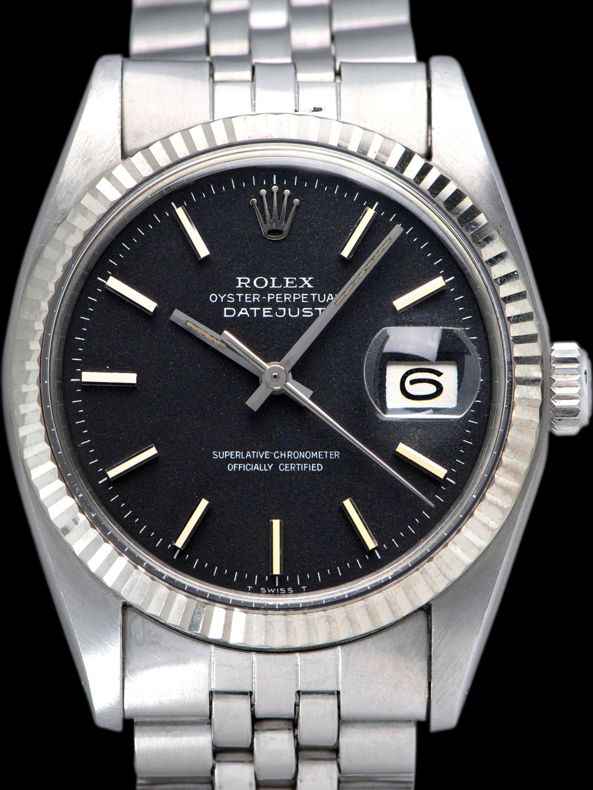 1972 Rolex Datejust (Ref. 1601) Non-Luminous Black "Confetti" Dial