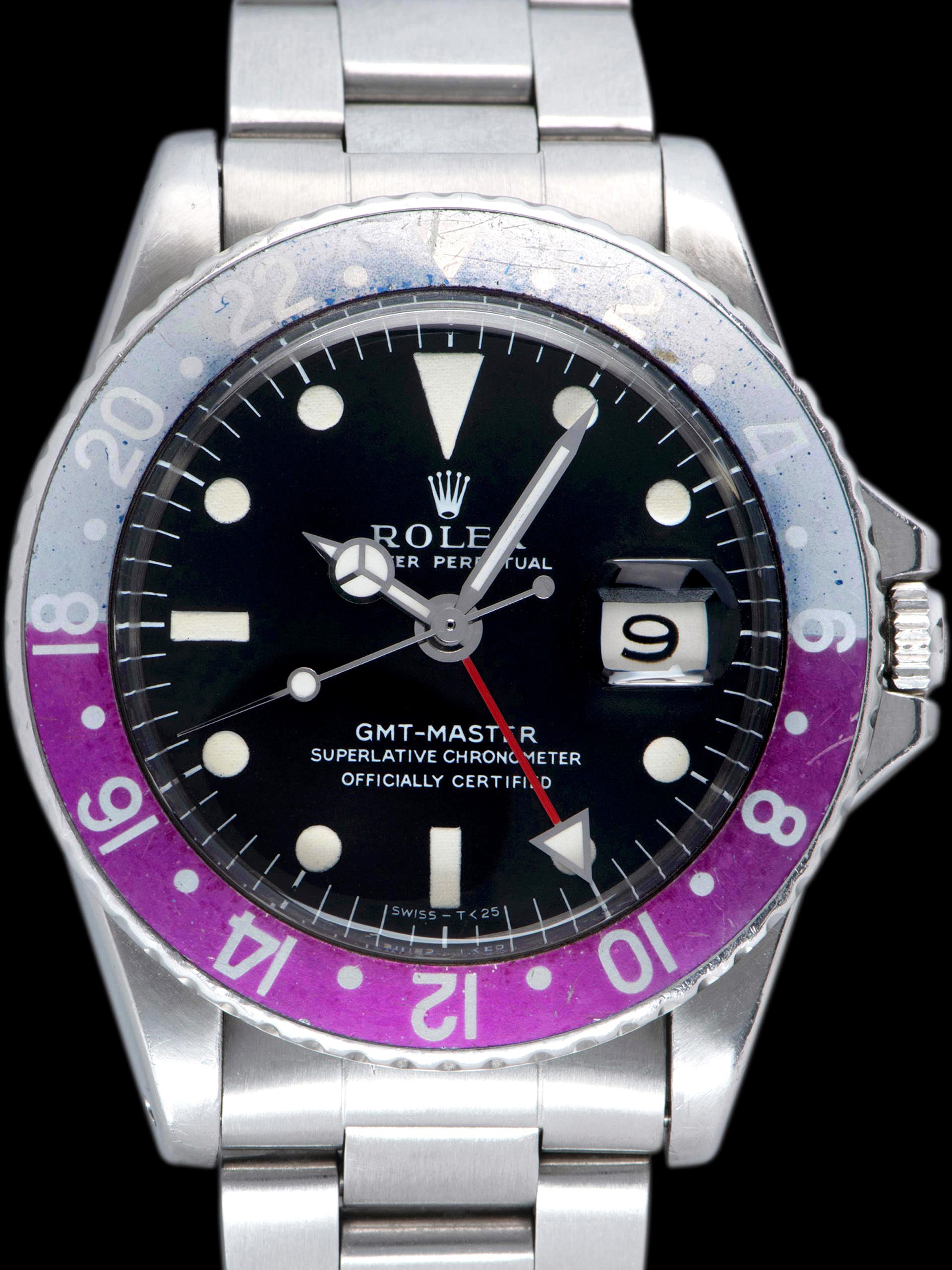 1968 Rolex GMT-Master (Ref. 1675) MK I Dial "Fuchsia"