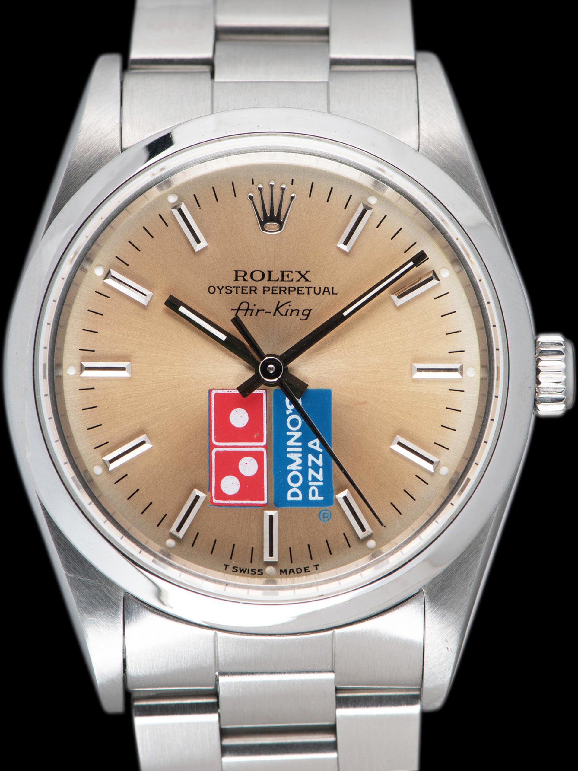 Tropical 1990 Rolex Air-King (Ref. 14000) "Domino's Pizza" W/ Box & Papers
