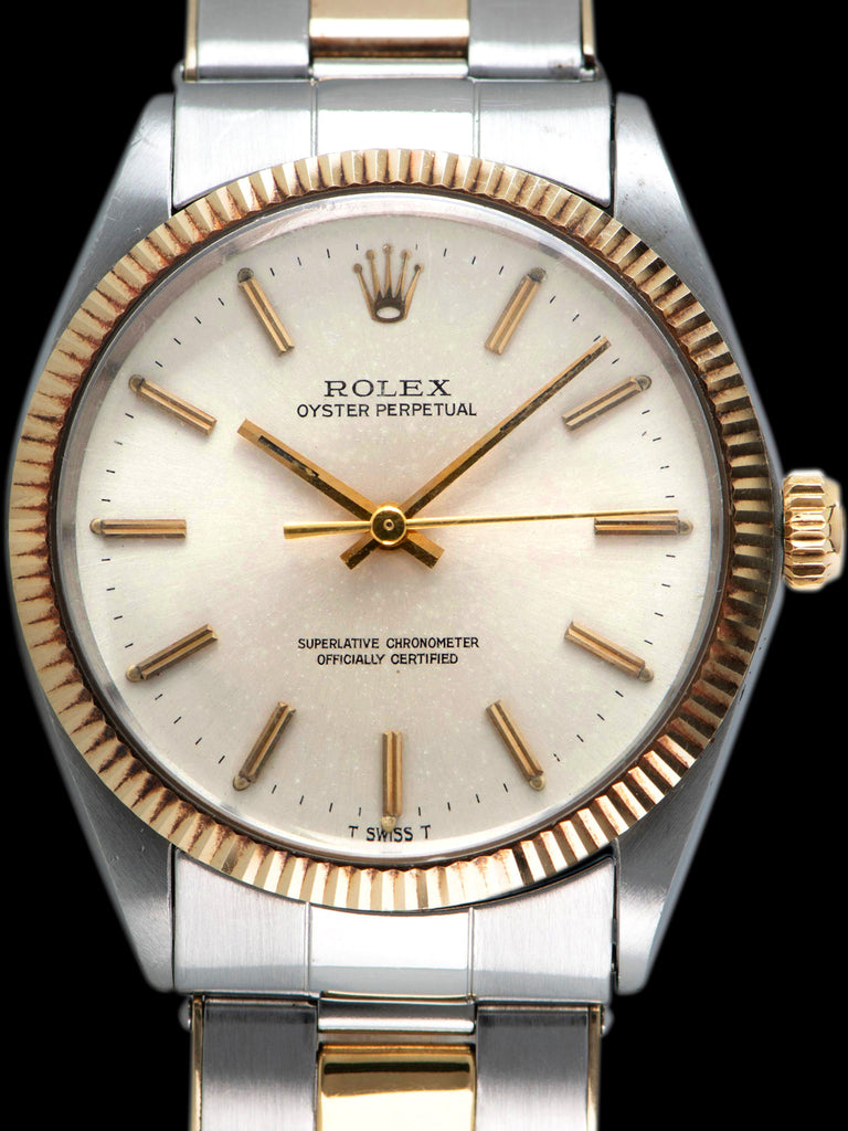 *Unpolished* 1968 Rolex Two-Tone Oyster Perpetual (Ref. 1005) Silver Dial