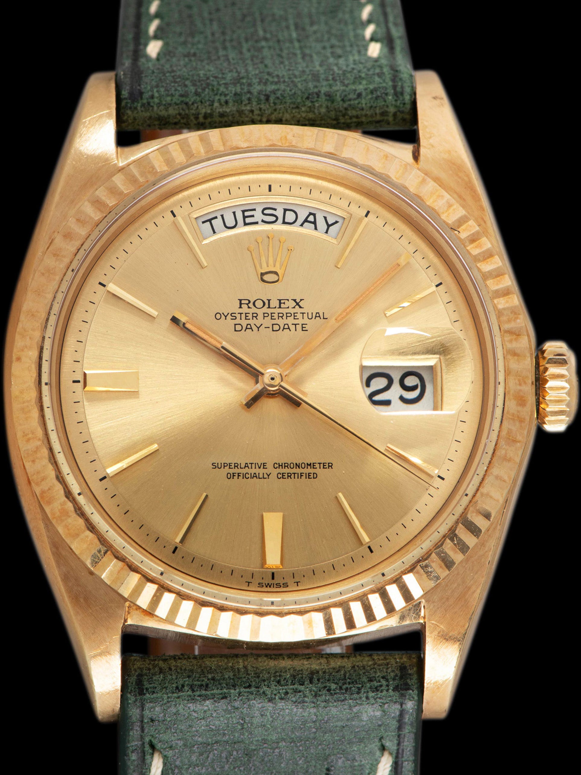 1969 Rolex Day-Date 18K YG (Ref. 1803) Non-Luminous "Doorstop" Dial