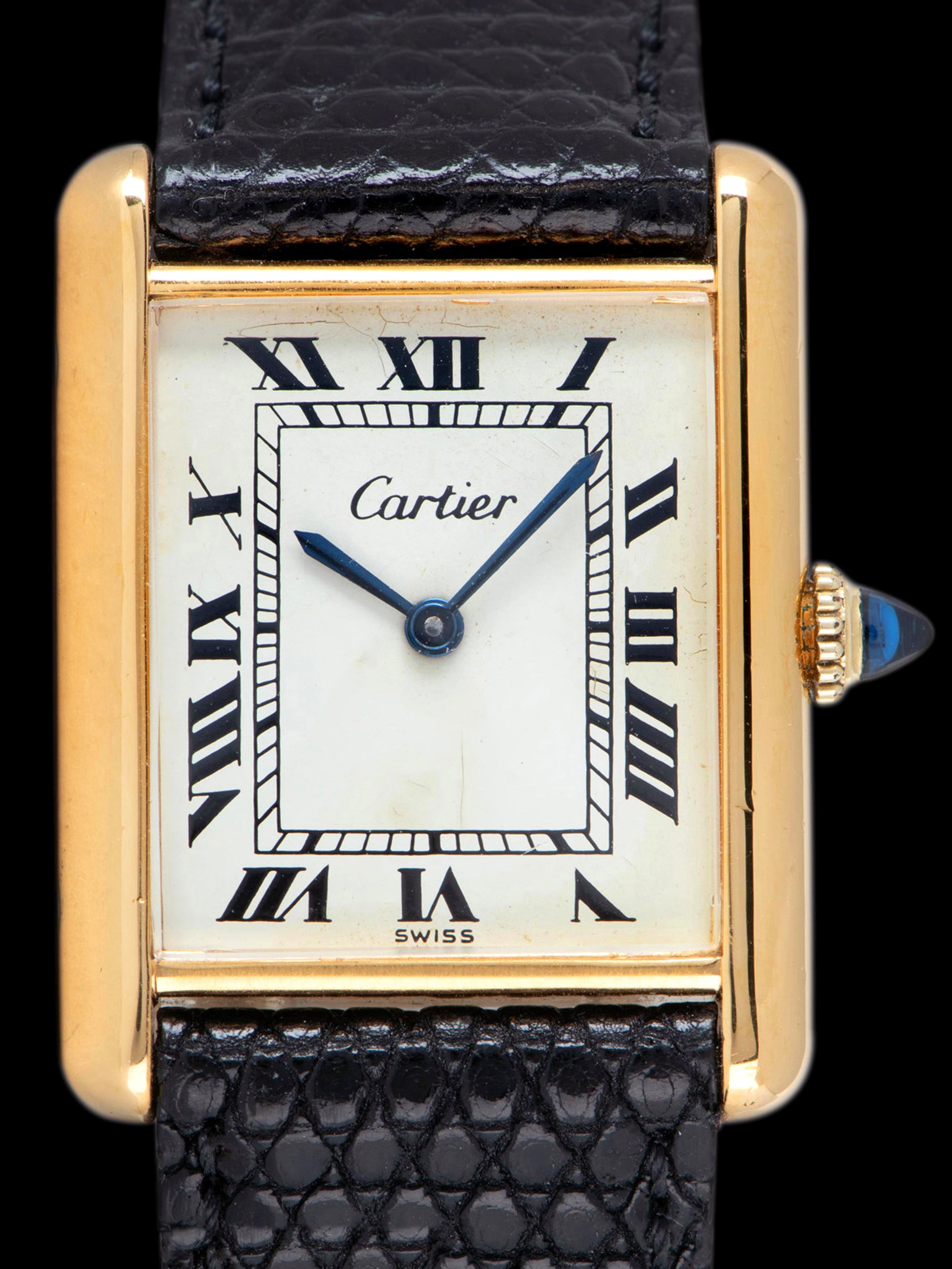 1980s Cartier Tank Manual Wind "Gold Plaque"