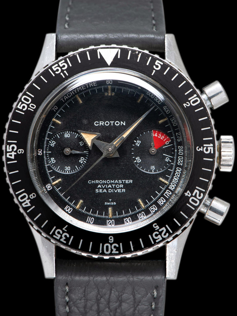 1960s Croton Chronomaster Aviator Sea Diver (Ref. 105) Valjoux Cal. 92