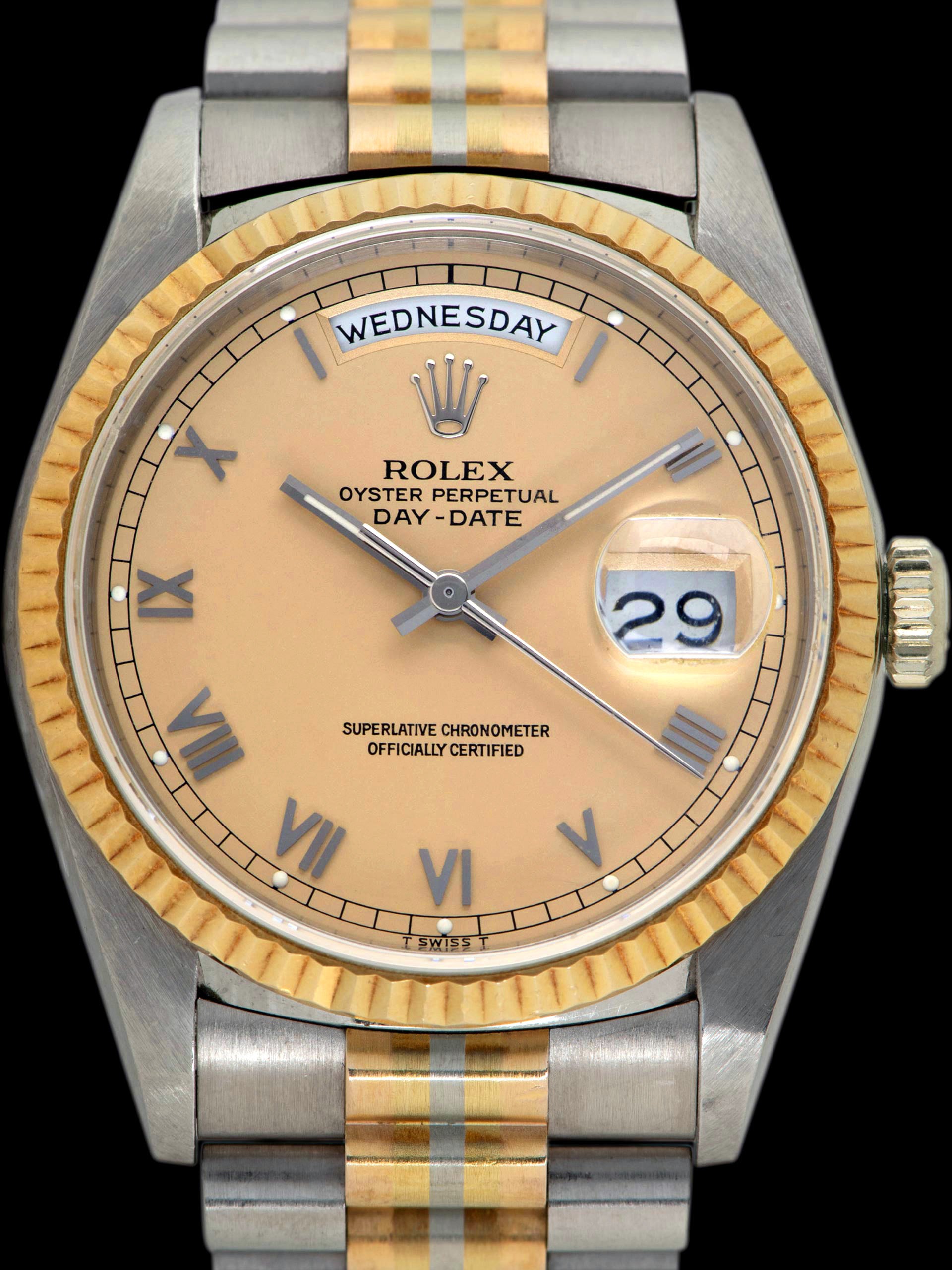 *Unpolished* 1991 Rolex Day-Date Tridor (Ref. 18239B) Salmon Dial