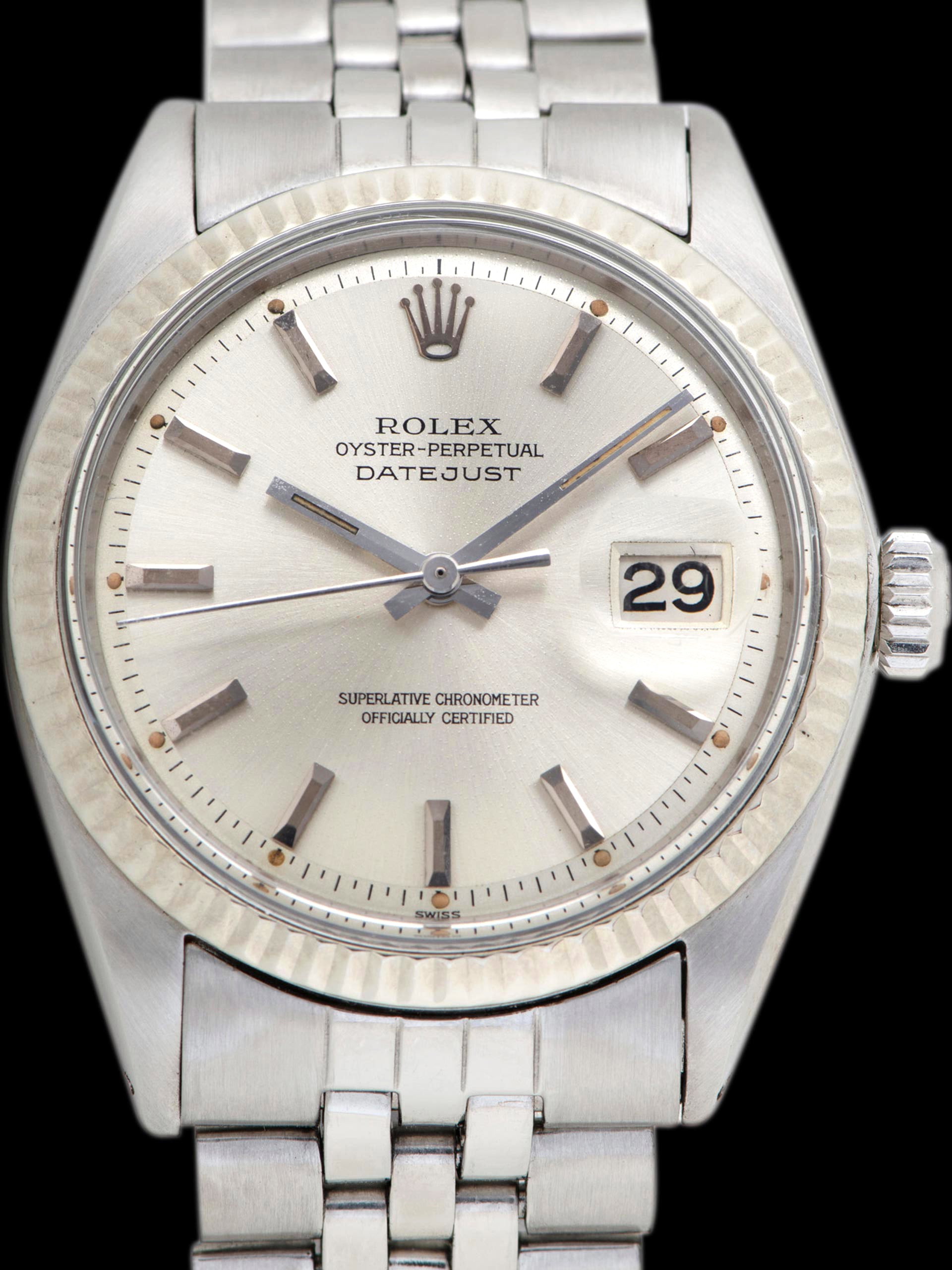 1964 Rolex Datejust (Ref. 1601) Silver "SWISS" Only Dial