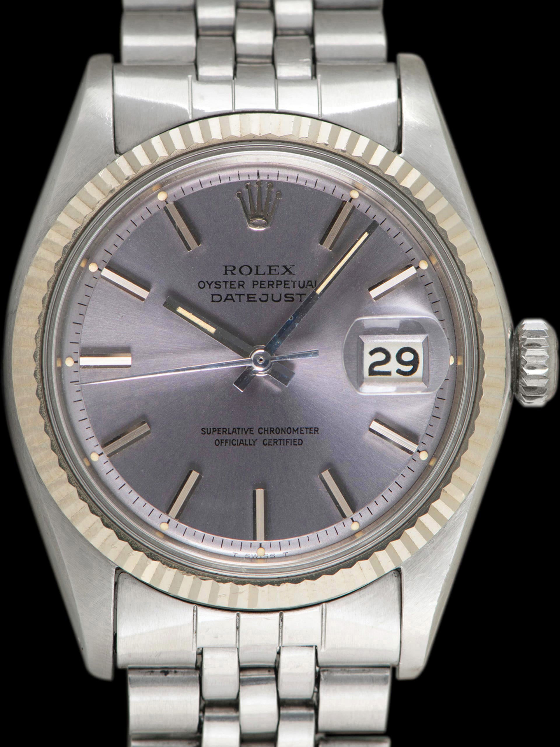 *Unpolished* 1970 Rolex Datejust (Ref. 1601) Lavender Dial