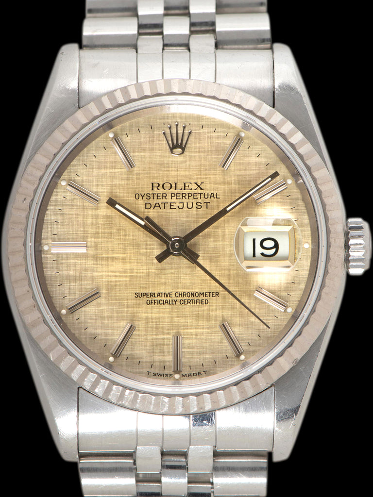 Tropical 1991 Rolex Datejust (Ref. 16234) Silver Linen Dial