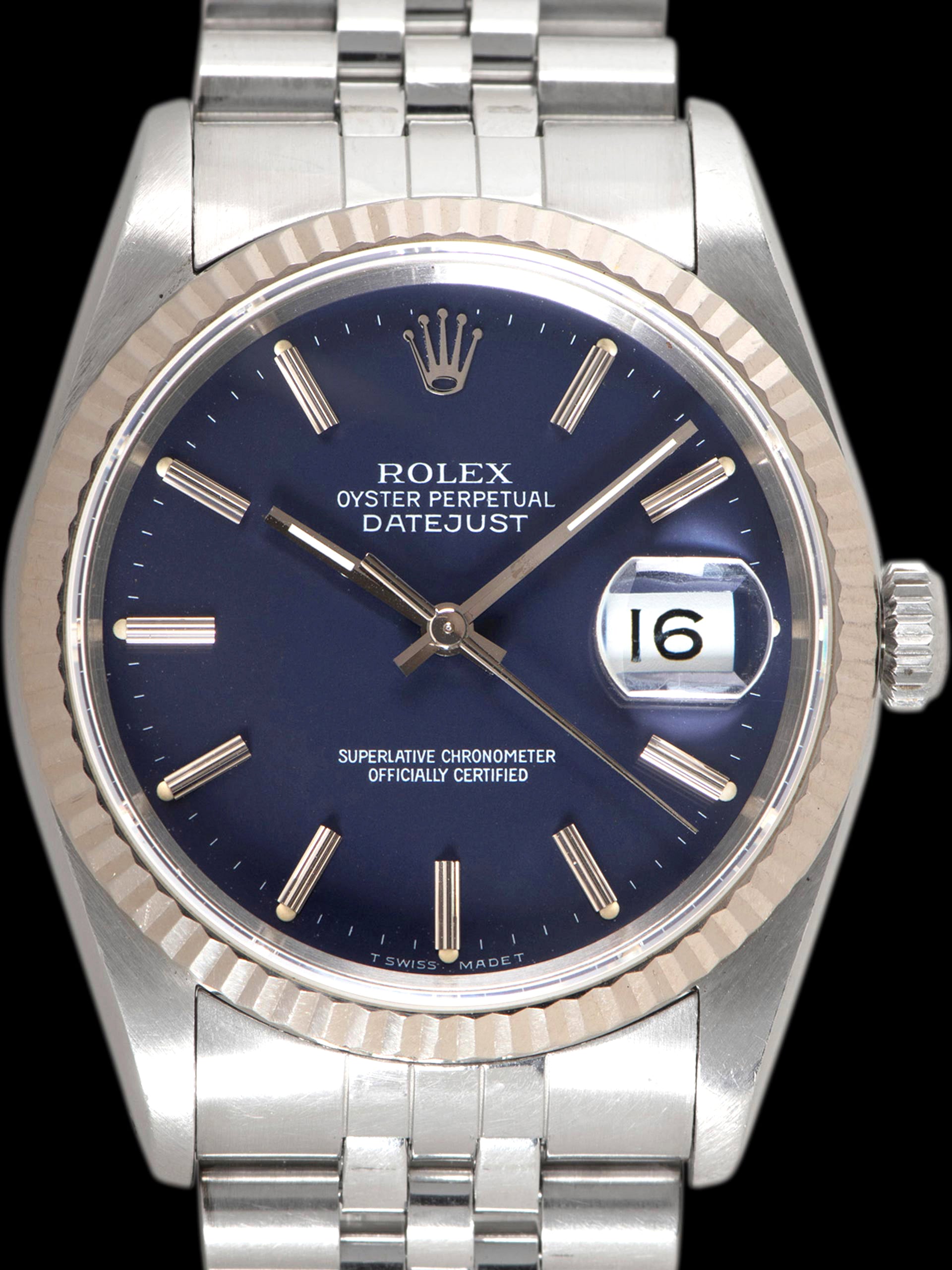 *Unpolished* 1991 Rolex Datejust (Ref. 16234) Satin Blue Dial