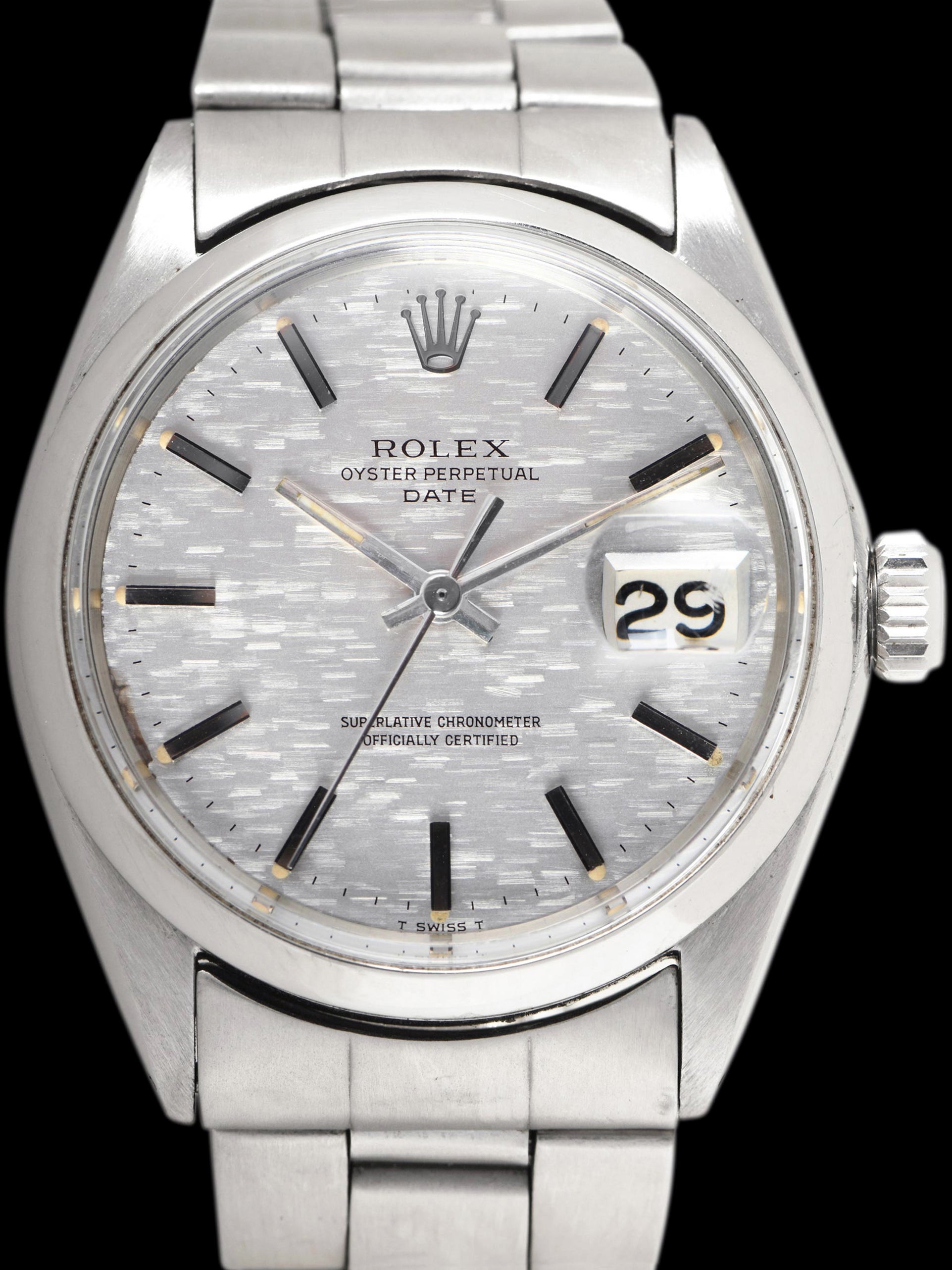 1970 Rolex Oyster-Perpetual Date (Ref. 1500) Silver Mosaic Dial