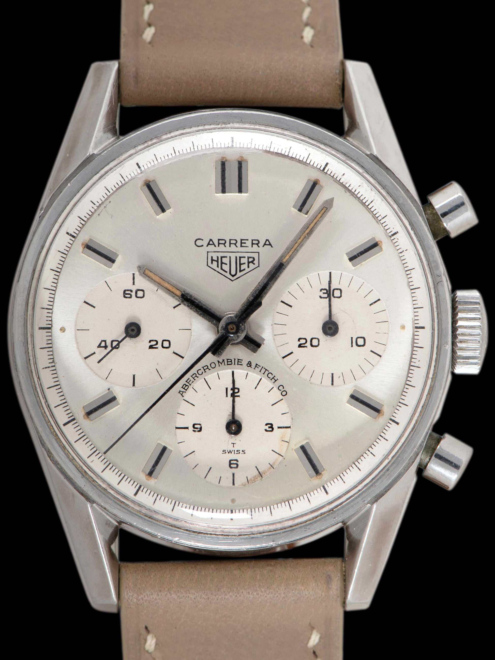 *Unpolished* 1960s Heuer Carrera 12 (Ref. 2447s) "Abercrombie & Fitch Co."