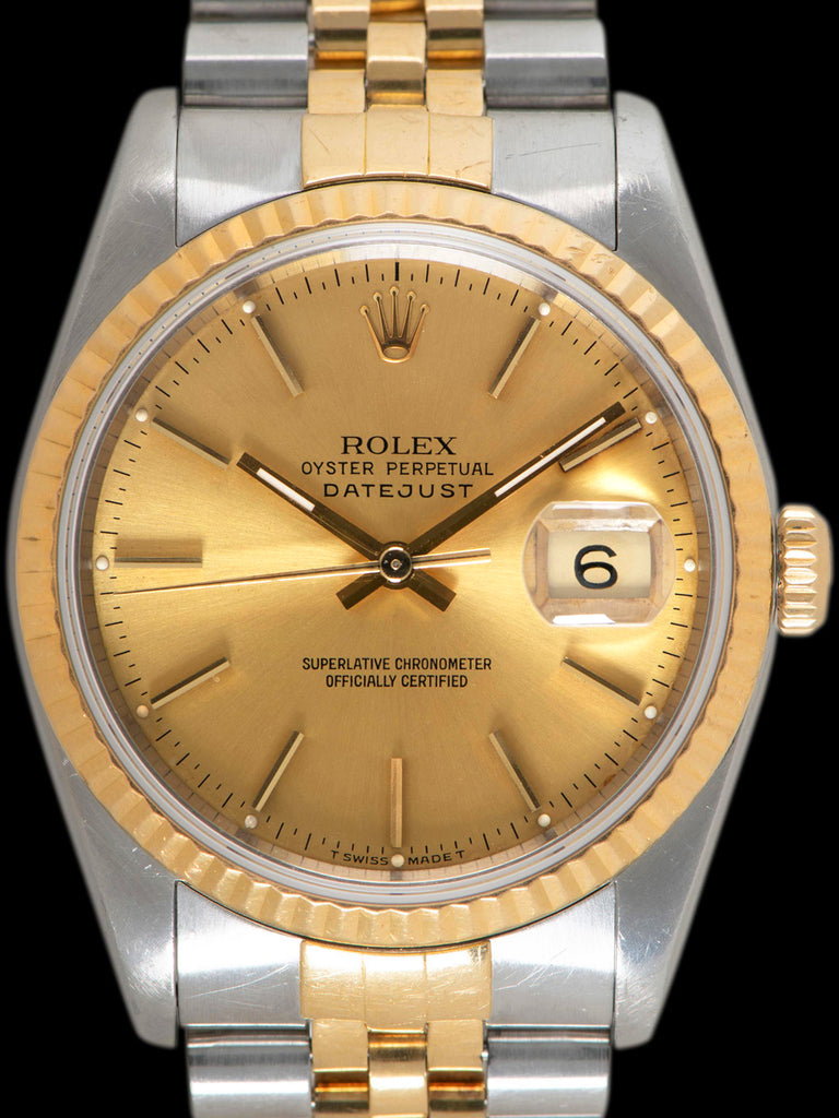 1990 Rolex Two-Tone Datejust (Ref. 16233) Champagne Dial