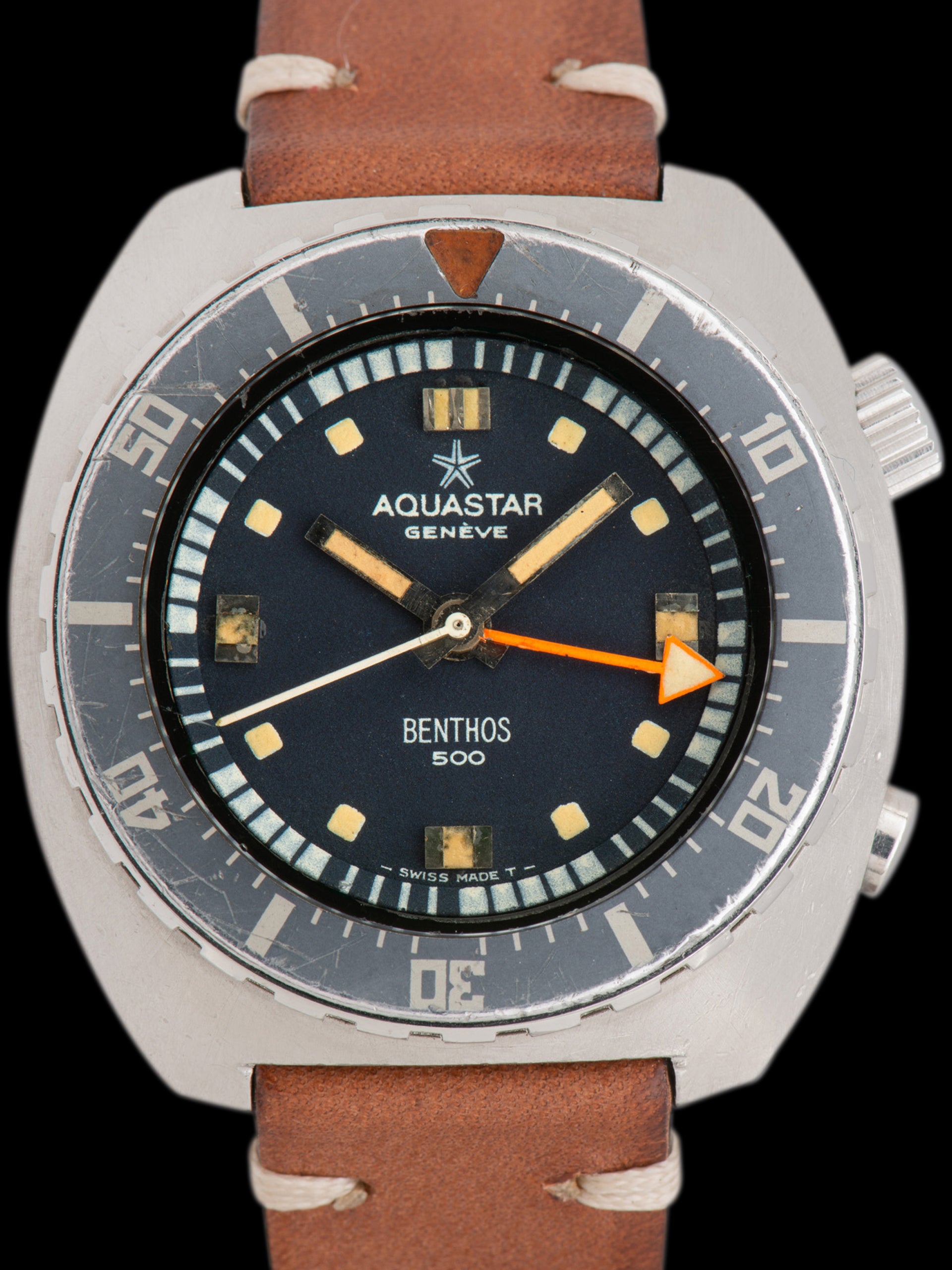 1970s Aquastar Benthos 500 Chronograph (Ref. 1002) "Minute Creeper"