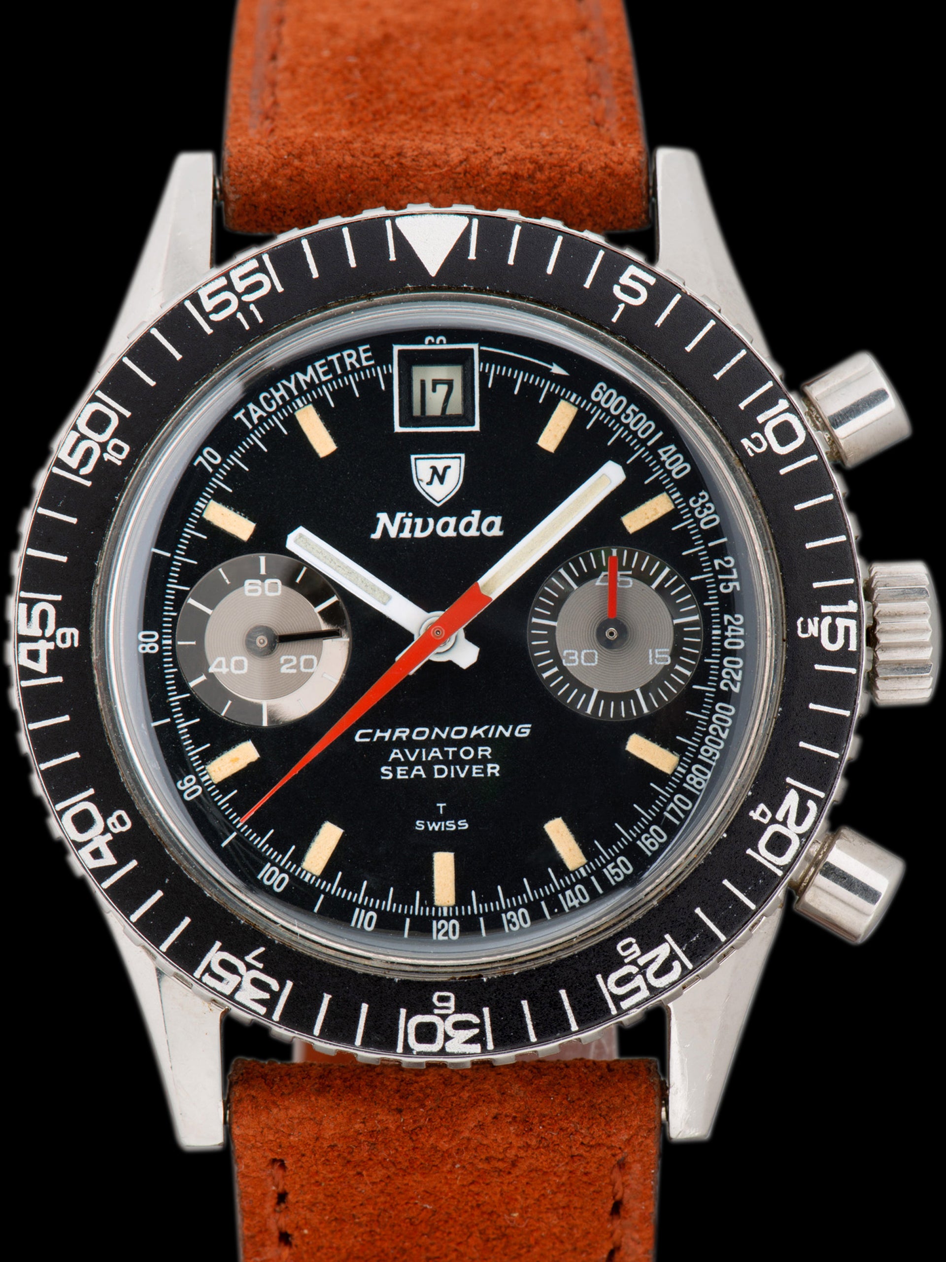 1970s Nivada Grenchen Chronoking Aviator Sea Diver (Ref. 87033)