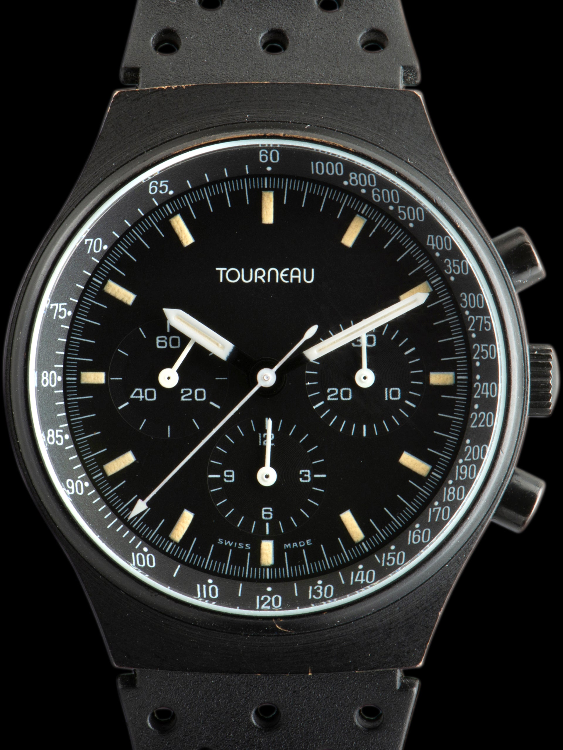 1990s Tourneau Chronograph (Ref. 712451) "PVD" Lemania Cal. 1873