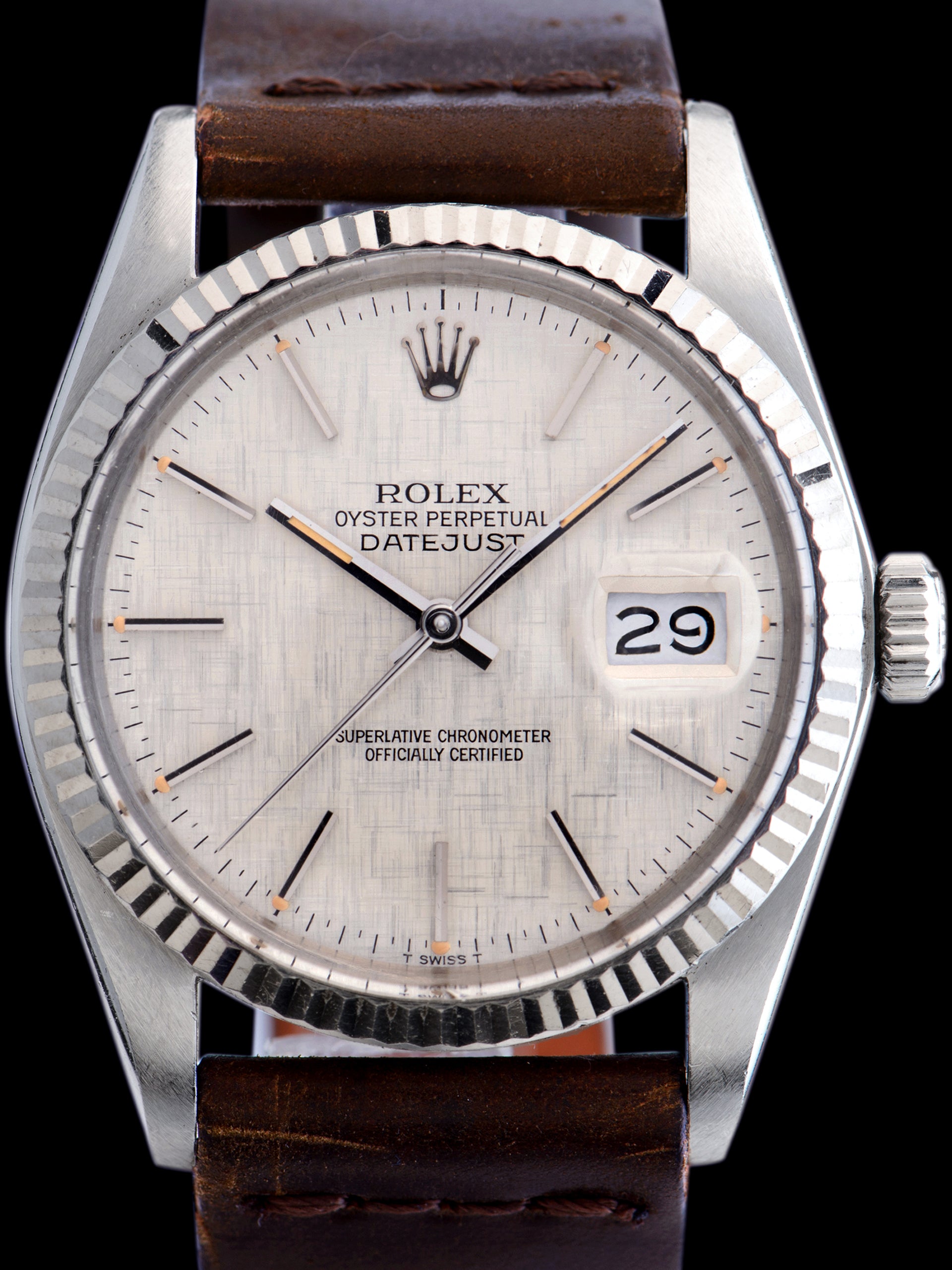 1982 Rolex Datejust (Ref. 16014) Silver Linen Dial