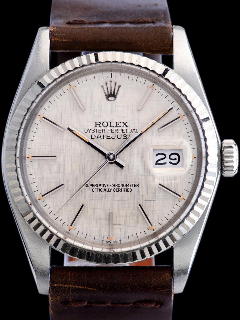 1982 Rolex Datejust (Ref. 16014) Silver Linen Dial