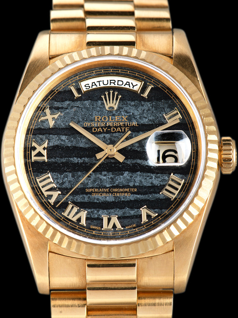 1989 Rolex Day-Date 18k YG (Ref. 18238) Ferrite Dial W/ Papers & Booklets