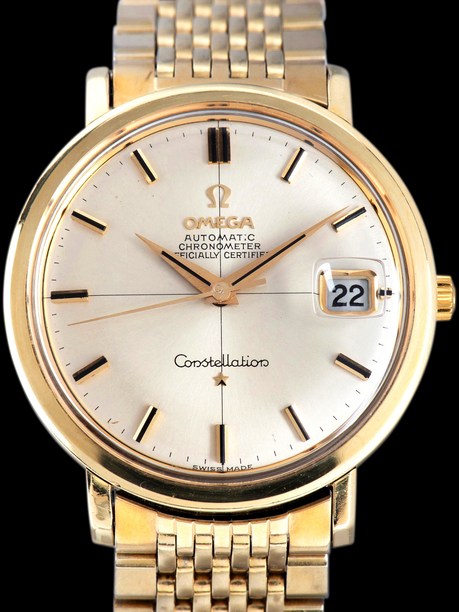 1966 Omega Constellation Gold Plate (Ref. 168.004) Crosshair Dial