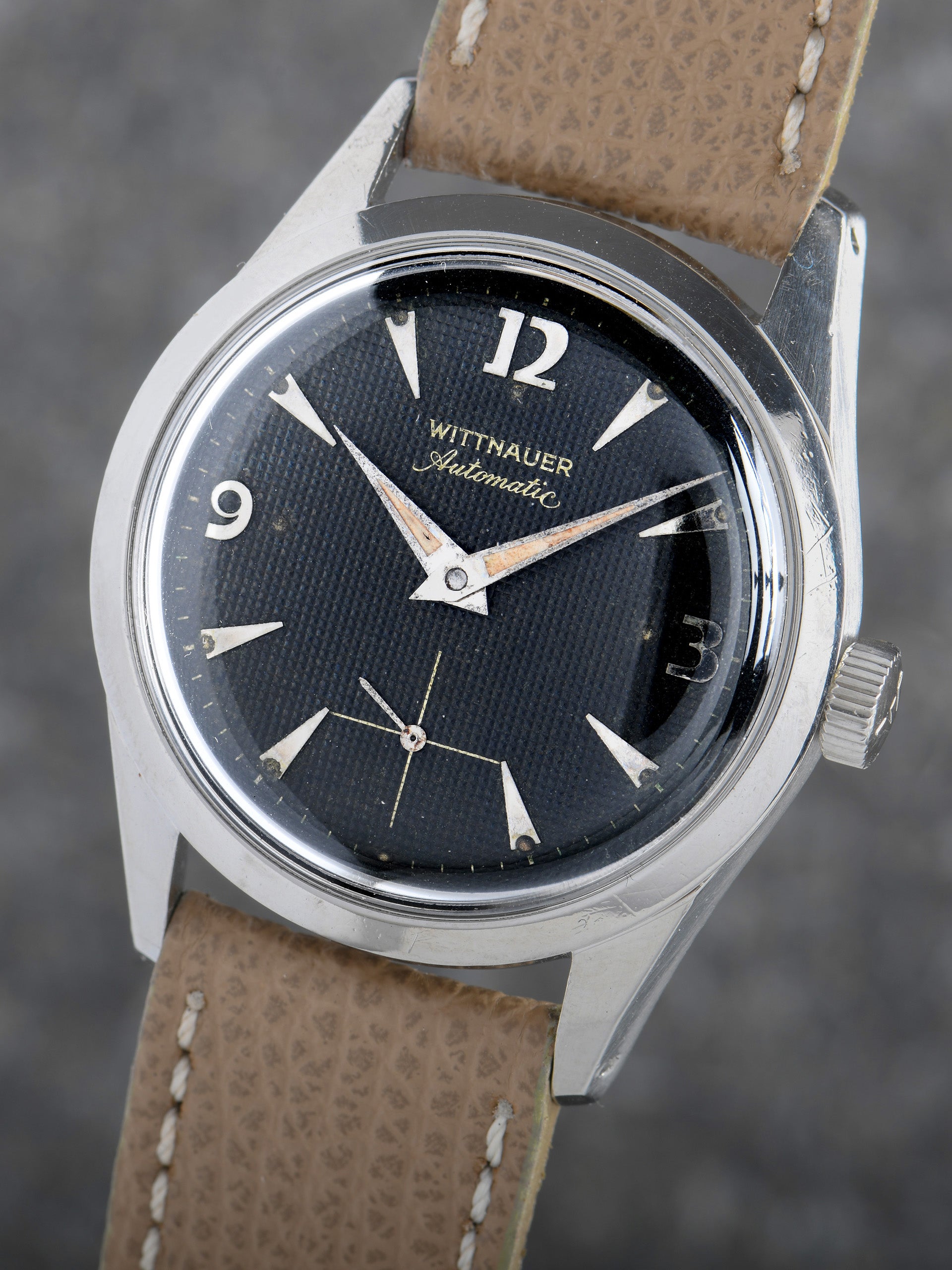 1950s Wittnauer Automatic Ref 506 2 Honeycomb Dial 1950s Wittnauer Automatic Ref 506 2 Honeycomb Dial