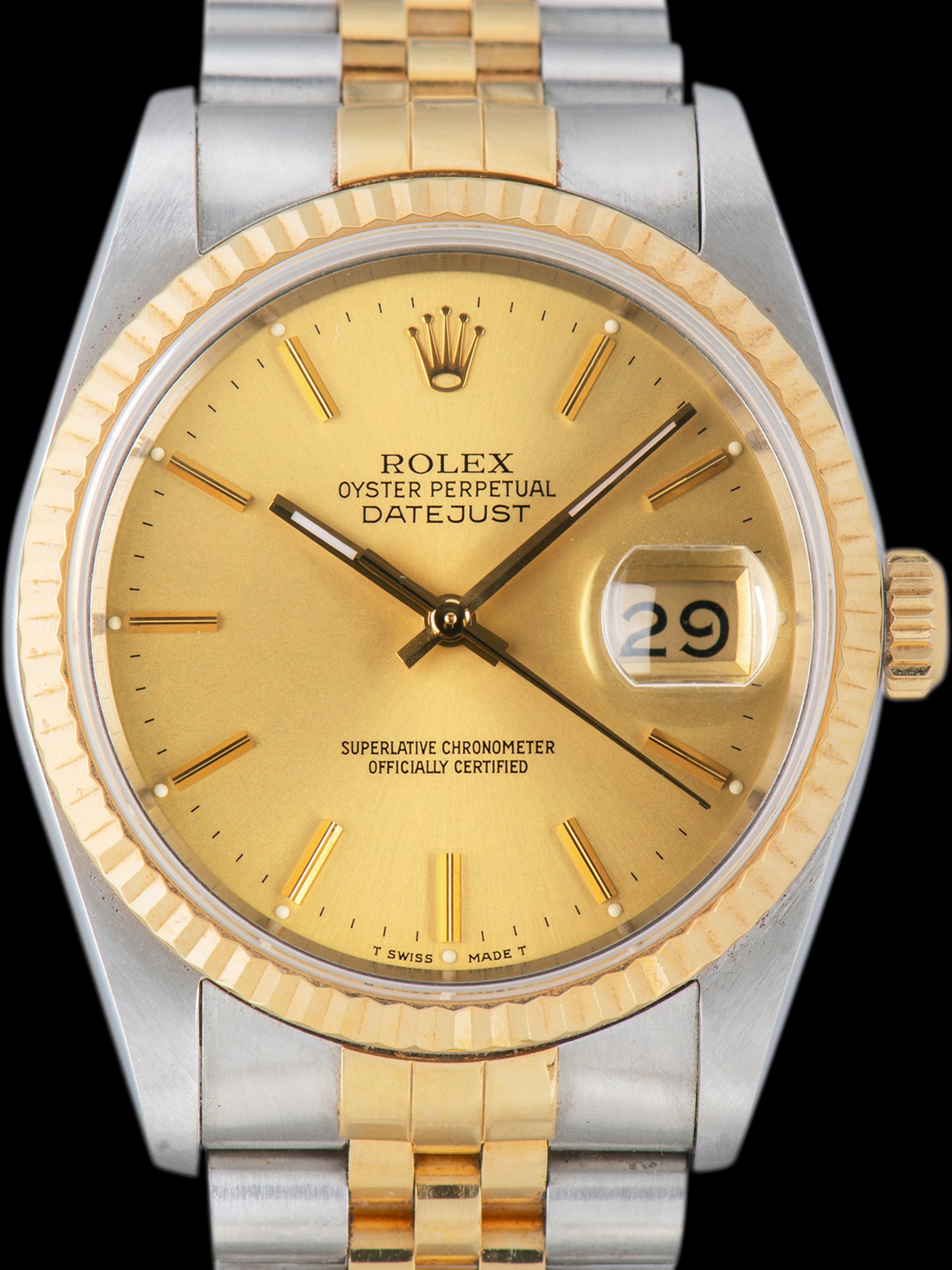 1988 Rolex Two-Tone Datejust (Ref. 16233) Champagne Dial W/ Box & Papers