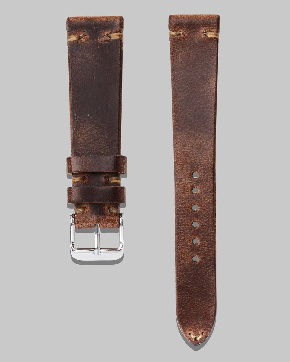 Horween Chromexcel Leather Watch Strap (Stone)