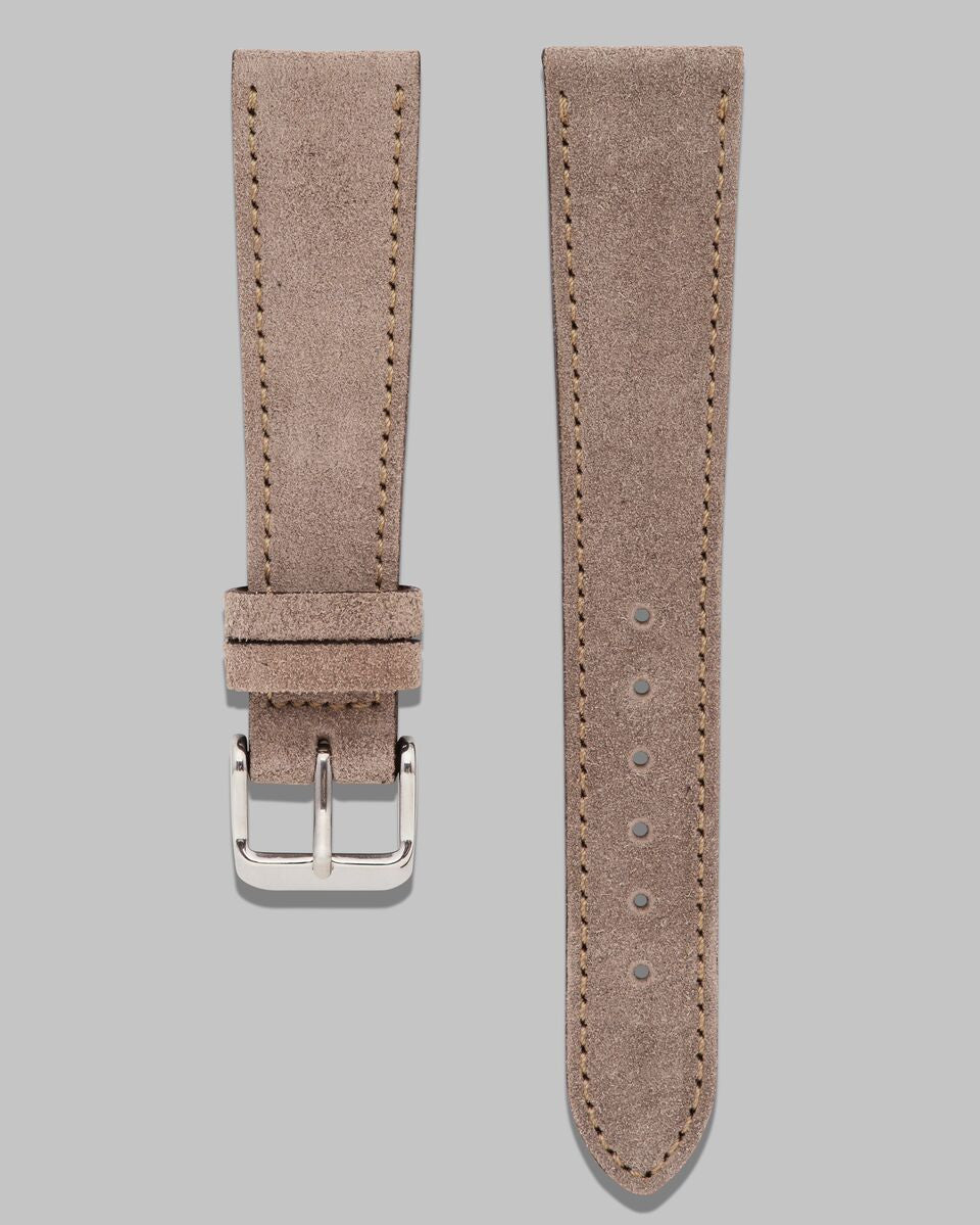 Vintage style suede watch strap